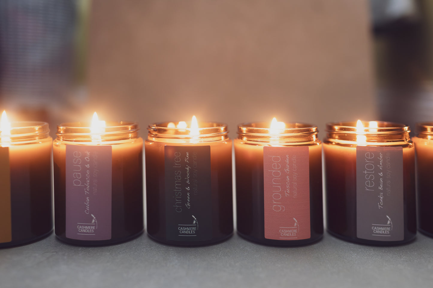 Grounded Natural Soy Small Candle (Tuscan Garden)