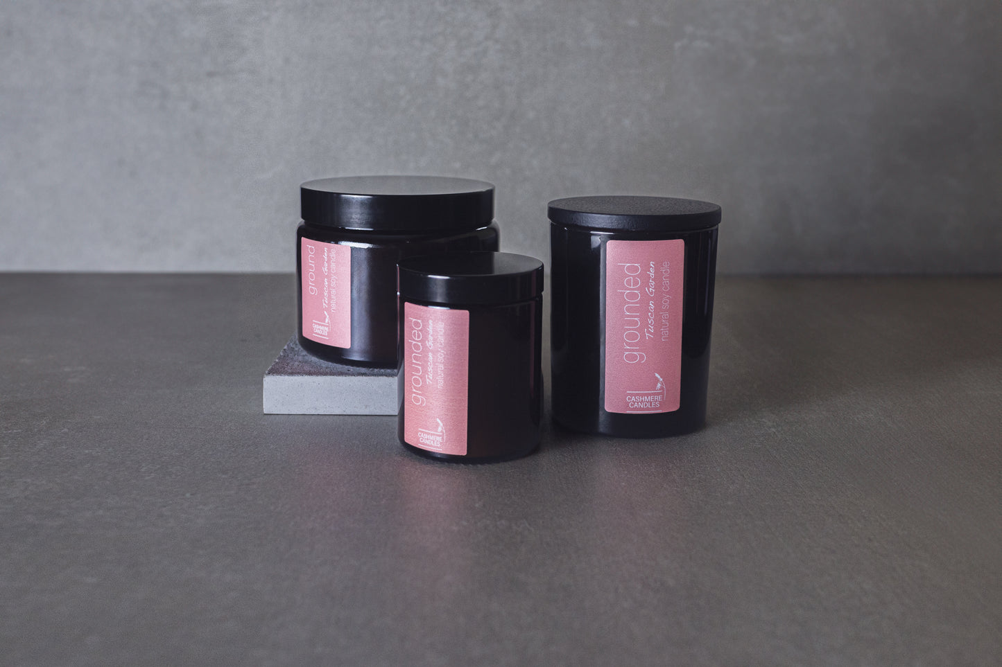 Grounded Natural Soy Medium Candle (Tuscan Garden)